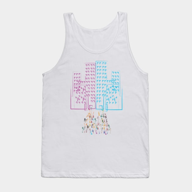 colorful district building Tank Top by DELQABEL